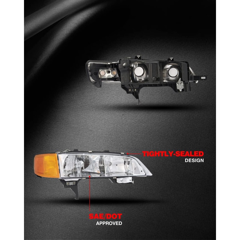 ZonCar Headlight Assembly Compatible with for 1994 1995 1996 1997