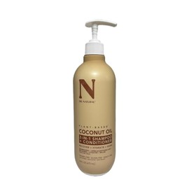 Dr. Natural Shampoo y Acondicionador 2 en 1 Sin Sulfatos y Parabenos | Sin Sal, Hidratante y Reparador | Tratamiento para Cabello Rizado y Maltratado | Aceite de Coco