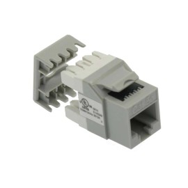 Unbranded CAT5E RJ45 110 Type 180Â° Keystone Jack Gray