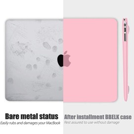 B BELK Compatible with MacBook Air 13 inch Case 2010-2017 Release Model A1466 A1369, Matte Plastic Laptop Hard Shell Case +Keyboard Cover +Screen Protector for MacBook Air 13.3 inch Case, Pink