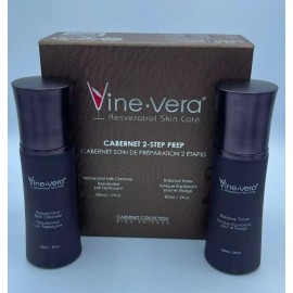 VINE VERA RESVERATROL CABERNET 2 STEP- MILK CLEANSER & BALANCE TONER 60ML EACH