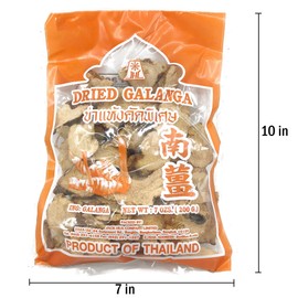 Sliced Dried Galangal Root (7 Ounces) Product of Thailand