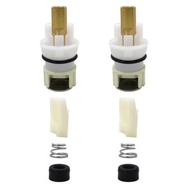 GRABOTE 2 Pcs RP25513 Faucet Stem Assembly for Delta Two Handle Faucet Repair Kit with RP4993 Rubber Seat and Spring, Replacement Stems Cartridges for Delta Bathtub Shower Sink Bathroom Faucet