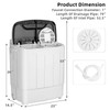 Giantex GT-US61100-FP Washing Machine, 13Lbs Mini Twin Tub, 8Lbs 5Lbs