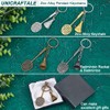 UNICRAFTALE 4 Key Chains, Key Ring, Charm, Badminton Racket, Alloy