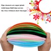 Swpohrat 100 Pieces Light Blue Pipe Cleaner Craft Set,Thick Fuzzy