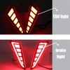 GeeGeeTop Red LED Rear Bumper Reflectors Fog Brake Tail Light
