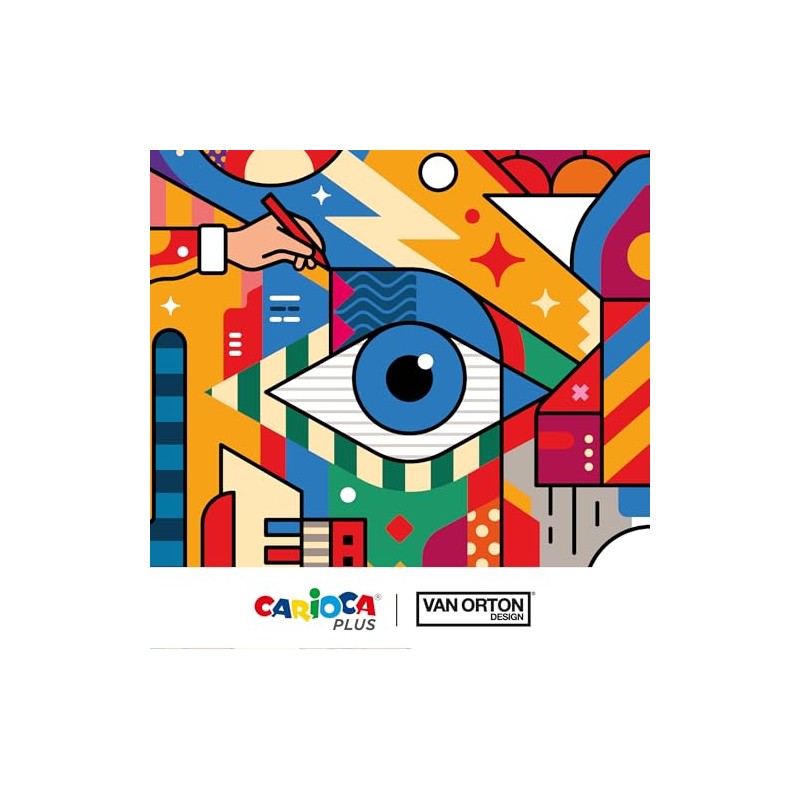 CARIOCA Colori Plus Prism Fibre Tip Pen with High-Quality Fibre