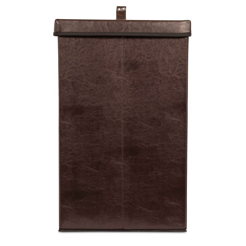 Internet's Best Faux Leather Laundry Hamper with Lid - Single