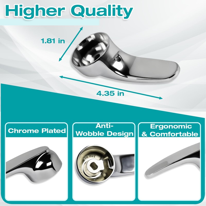 RP48717 Chrome Shower Handle Replacement Accessories Compatible with Delta 13/14