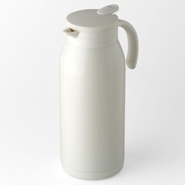 Atlas ATP-1500OW Thermal Thermos Tabletop Pot, 0.5 gal (1.5 L), 3.9 fl oz (1,500 ml) Vacuum Insulated Double Layer Construction, Lightweight, Slim, Stainless Steel Pot, Easy to Clean, One-touch Lever,