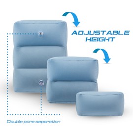 Footrest Footrest Foot Rest Height Cushion Travel Pillow for Train, Car & Plane Cushion, Inflatable Travel Footrest Cushion Beach & Camping Cushion Multifunctional Cushion up to 42 x 38 x 45 cm (Light