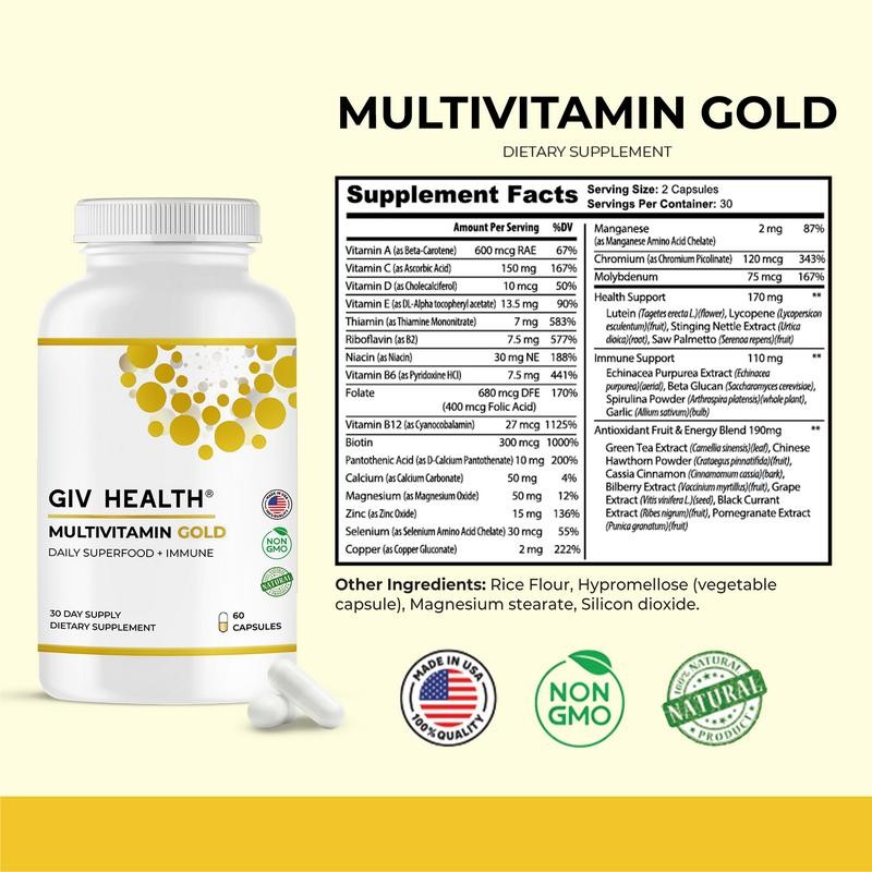 Multivitamin Gold by GIV Health – Advanced Superfood & Immune