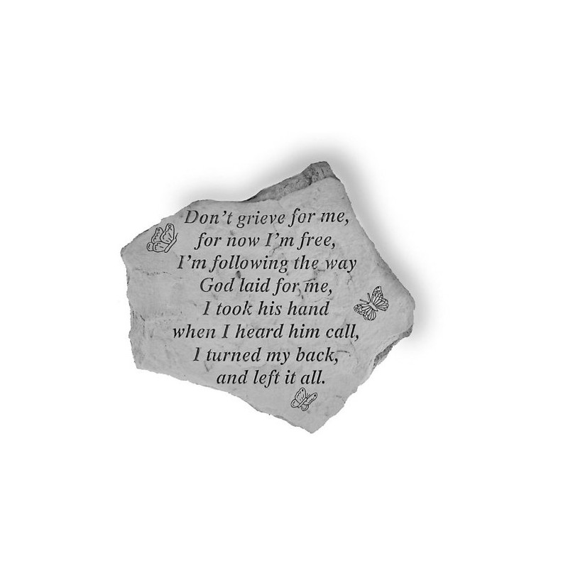 Kay Berry Don't Grieve for Me Memorial Accent Stone