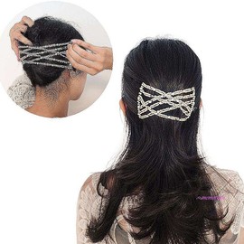 미미샵B No Hair Damage Hairpin - Driving Hairpin in 2 Colors - Comb Hairpin, Beaded Updo Hairpin, Handmade Half-Up Hairpin, Yoga
