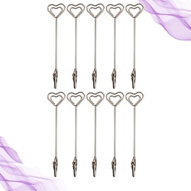 10PCS Wire Holder Metal Bracket Metal Card Holder Desktop Stand memo Clip Holder Wedding Place Holder Table Place Card Holders Table Cards Base Wedding Table it can Move banknotes