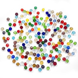 WELANE Faceted Rondelle Beads, 400 PCS Color Round Faceted Craft Beads for Bracelet, Necklace, Earrings, Jewelry Making (4mm)