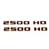 GM AUTO 2PC Black Red 2500 HD Emblem Nameplate 2019-2023