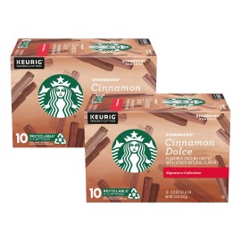 Starbucks Cinnamon Dolce Blonde Roast K Cup Pods 10 Count Pack of 2