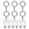 PATIKIL M5 x 12mm Eye Bolt with Nut, 6 Pack