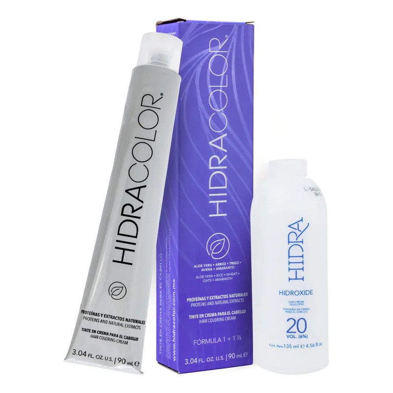 Tinte Para Cabello Hidracolor Naturales 90 Ml + Peróxido Tono