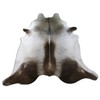 Small Cowhide Rug Grey Beige Cow Hide Cow Skin Hair