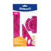 Pelikan 700917 Geometry Set, Ruler, Protractor, Triangle, Flexible Material, Assorted