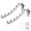 Pack of 2 Wall Clothes Rack, Foldable Stainless Steel, Foldable