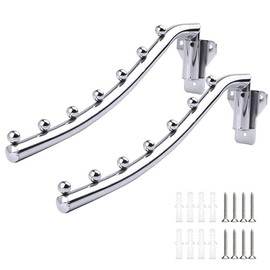Pack of 2 Wall Clothes Rack, Foldable Stainless Steel, Foldable Clothes Hooks, Wall Hangers, Clothes Rail, Wall Coat Hooks for Laundry Room, Bathroom, Balcony