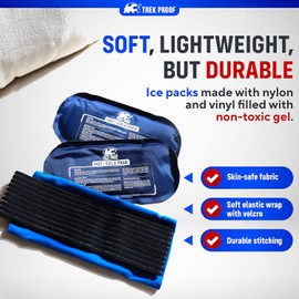 Ice Pack (2-Piece Set) - Reusable Hot and Cold Therapy Gel Wrap Support Injury Recovery, Alleviate Joint and Muscle Pain - Rotator Cuff, Knees, Back &