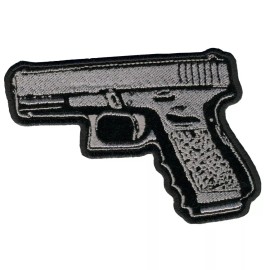 Pistol Gun Jacket Vest MC Outlaw 4 inch Biker Patch