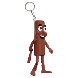 1 x Tung Tung Sahur Stick Figure Keychain, Collectible Dolls, Spoof Dolls, 3D Printed Funny Cartoon Figures, Shelf Decorative Collectibles