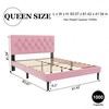 HAOARA Queen Size Platform Bed Frame with Upholstered Button Tufted