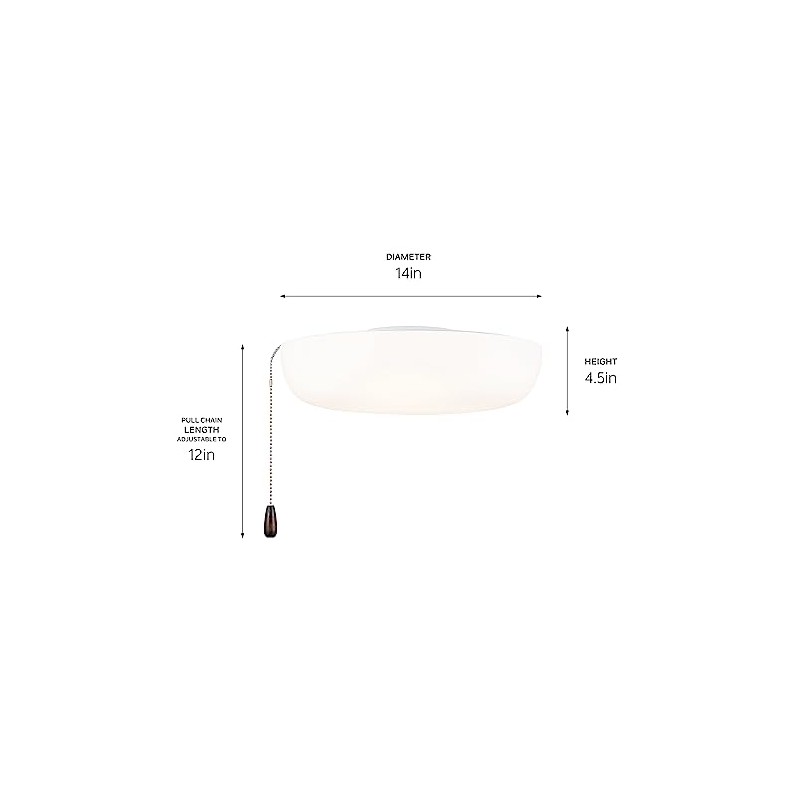 KICHLER 14 Inch Universal LED Fan Light Kit White