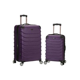 Rockland Speciale Hardside 2-Piece Expandable Spinner Luggage Set, Purple, 2-Piece Set (20/28) (F230-PURPLE)