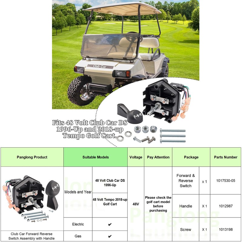 Club Car DS 48 Volt Forward Reverse Switch Assembly and