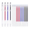 QEQSHQO 20pcs Hot Erasable Pen Fabric Markers Interchangeable Hot Erasable