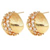 14K Gold Plated Hypoallergenic Stud Earrings for Women, Sparkle Cubic
