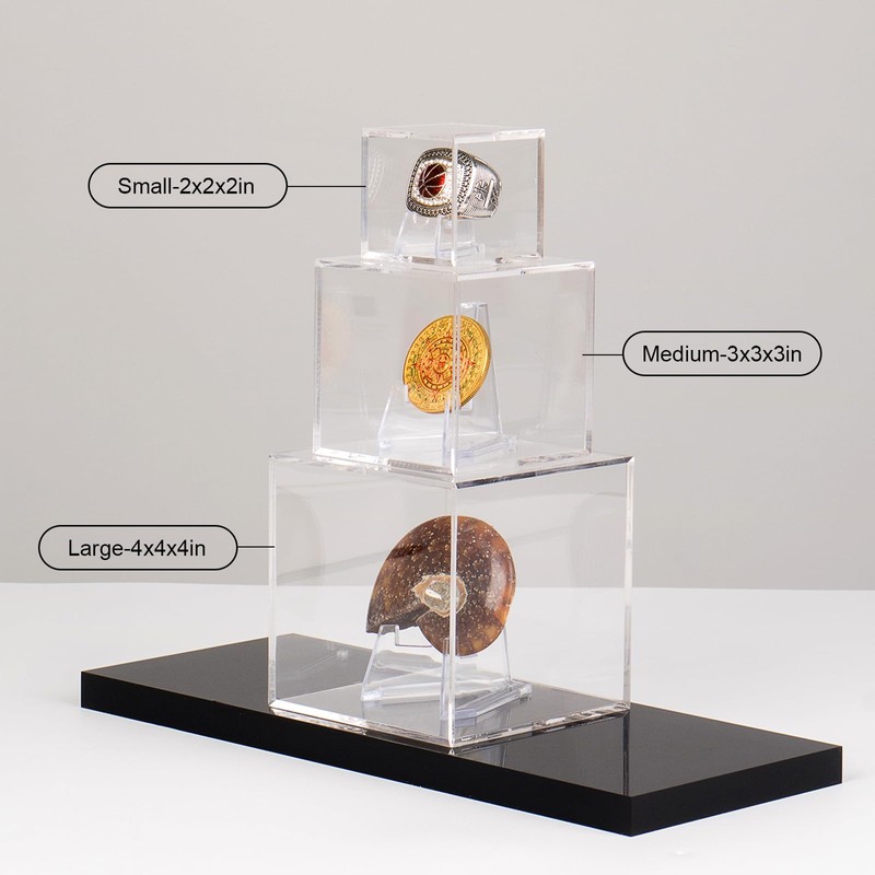 Kcgani Acrylic Coins Trophy Medal Display Case Box with Mini