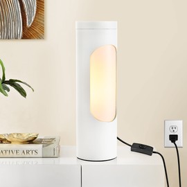 LEDIARY Kosher Lamp for Shabbos, White Table Lamps and Nightlight for Living Room Bedroom，T10 Bulb Included (4W Eqv 40W, 400LM, 3000K)