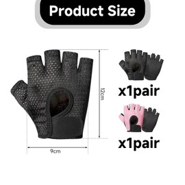 HINFHI 2 Double Weightlifting Half Finger Gloves, Comfortable And Breathable Mesh Cloth, Non-Slip Fitness Gloves, Simple And Fashionable, Creative Hand Protection Accessories.