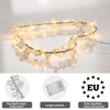 CozyHome 20 LED Heart Light Wreath with Plug - Warm