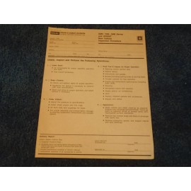 General Motors NOS GM 1971 1972 GMC TRUCK DEALER SHEET INSPECTION PAPER 10 20 30 JIMMY SPRINT