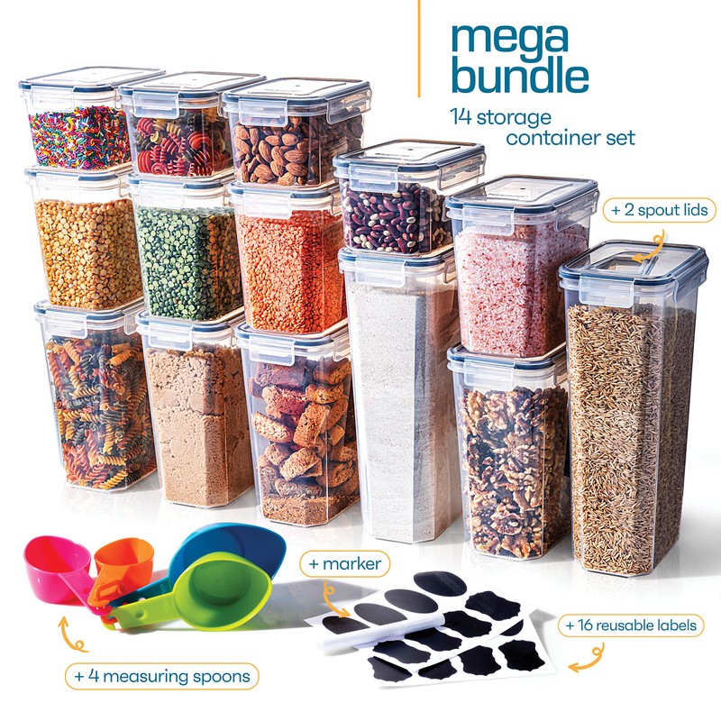 14 PCS Airtight Food Storage Containers with Lids set, BPA