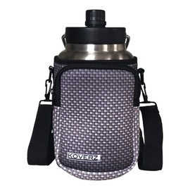 Koverz Half Gallon Jug Carrier, 64oz Bottle Carrier Compatible with Yeti & RTIC Half Gallon Jugs - Carbon Fiber