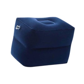 Harilla Under Desk Foot Rest Storms Foot Rest Curve Footrest Inflatable Foot Rest Cushion Aeroplane Footrest Cushion for Train Blue