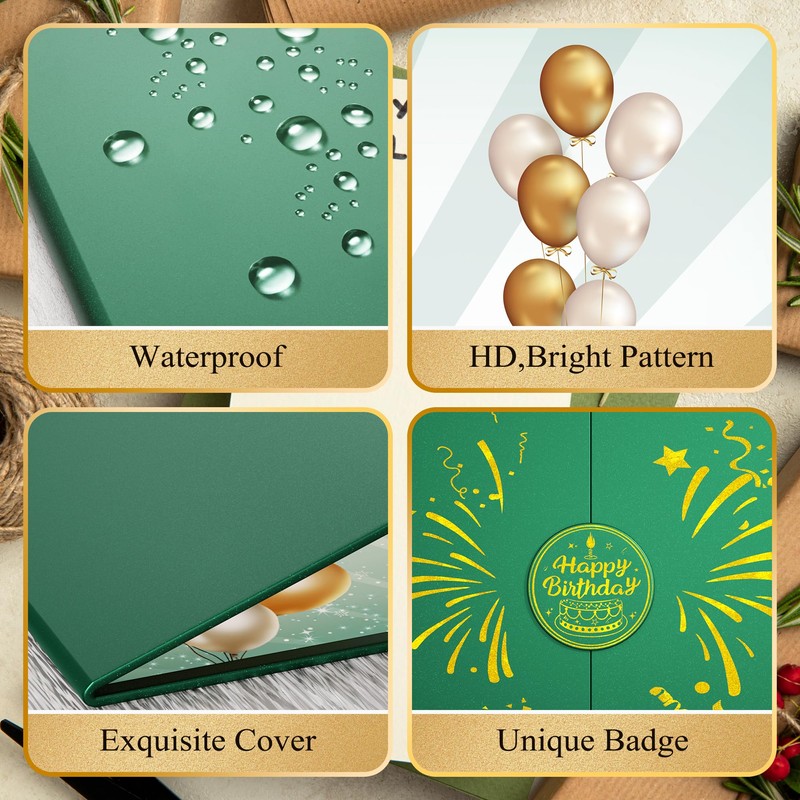 Green 1st-99th Happy Birthday Cards 18 x 12 inches Birthday