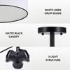 VONLUCE Semi Flush Mount Ceiling Light, 18" Ceiling Light Fixture