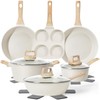 13 Pcs Pots and Pans Set, Nonstick Cookware Sets White