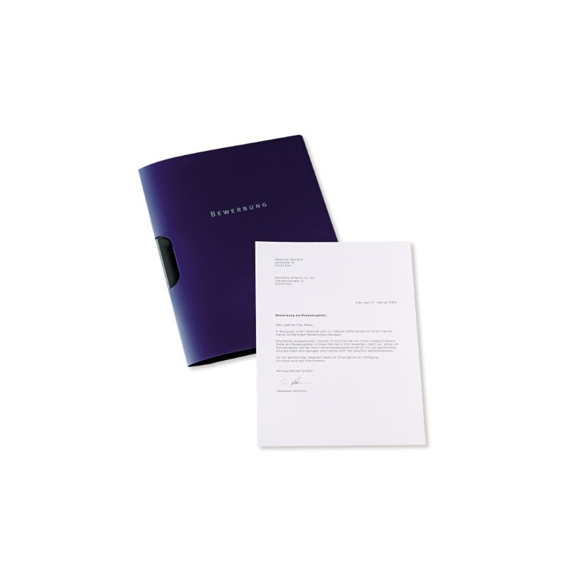 Elba 36499DB Job Application Folder 3 Compartments High Quality Cardboard